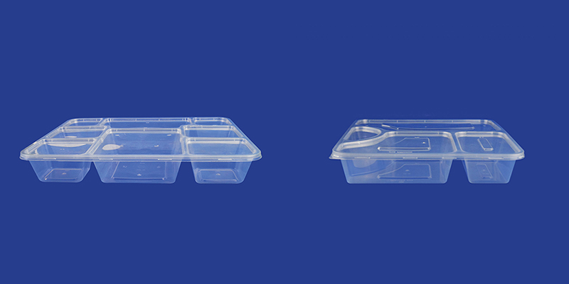 Rectangular Disposable Plastic Meal Tray