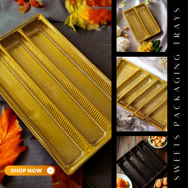 Rectangular Disposable Plastic Sweets Packaging Trays