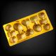 Plastic Chocolate Packaging Tray 12 Cavities – Golden