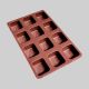 Plastic Chocolate Packaging Tray 12 Cavities Square – Cherry Brown
