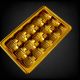 Plastic Chocolate Packaging Tray 15 Cavities – Golden