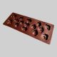 Plastic Chocolate Packaging Tray 15 Cavities Round – Cherry Brown