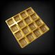 Plastic Chocolate Packaging Tray Bytes 16 Cavities – Golden