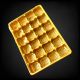 Plastic Plastic Chocolate Packaging Tray 24 Cavities – Golden