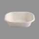 White 180 ml Square Sugarcane Bagasse Dona