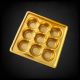 Golden 9 Round Ladoo Tray