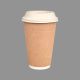 Paper Cup 450 ML Ripple Wall Disposable – Brown