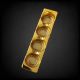 Plastic Ladoo Packaging Tray 4 Cavities Long – Golden