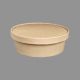 Kraft Paper Food Packaging Container 550 ML Round Flat – Brown