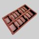 Plastic Chocolate Packaging Tray 6 Cavities – Cherry Brown