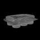Plastic Muffin Packaging Hinged Box 6 Cup – Transparent