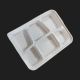 White 6 Compartment Meal Tray With Lid 