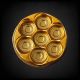 Plastic Ladoo Packaging Tray 7 Cavities Octagon – Golden