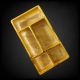 Plastic Bhaji Packaging Tray 5 Pocket – Golden