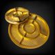Golden 7 Pocket Large Round Dry Fruit Tray
