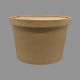 Kraft Paper Food Packaging Container 1250 ML Round Flat – Brown
