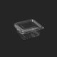 Plastic Food Packaging Hinge Container 250 ML Rectangular – Transparent
