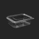 Transparent 750 ML Food Packaging Hinge Container