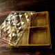 Transparent 4 Cavities Dry Fruit Square Diamond Crystal Box
