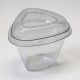 Plastic Cup 175 ML Triangle Big With Lid – Transparent