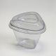 Plastic Cup 60 ML Triangle Small With Lid – Transparent