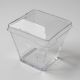 Plastic Cup 60 ML Square Small With Lid – Transparent