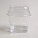 Plastic Container 130 ML Square With Lid – Transparent