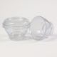 Plastic Cup 100 ML Round With Lid – Transparent