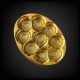 Plastic Ladoo Packaging Tray 9 Cavities Oval – Golden
