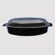 Plastic Food Packaging Container 750 ML Oval Domed Lid – Transparent