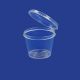Plastic Sauce Packaging Container 25 ML Round Hinged – Transparent
