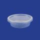 Plastic Sauce Packaging Container 50 ML Round Flat – Transparent