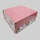 Rigid Collapsible Box Square Floral UV Print – Peach