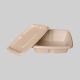 Sugarcane Bagasse Anti-Leak Container 500 ML Rectangular With Lid – Brown