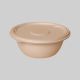 Sugarcane Bagasse Anti-Leak Container 750 ML Round With Lid – Brown