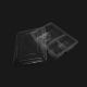 Transparent 3 Compartment Food Packaging Container With Lid