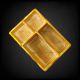 Plastic Bhaji Packaging Tray 4 Pocket – Golden
