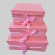 Rigid Box Square Plain Ribbon Top Bottom – Blush