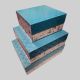 Rigid Collapsible Box Rectangle Floral UV Print – Teal
