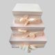 Rigid Box Square Plain Ribbon Top Bottom – Peach