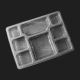 Transparent 8 Compartment With Lid Meal Tray